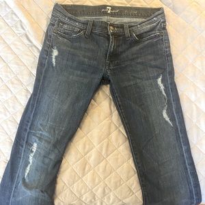 7 for all Mankind Womens Size27 Bootcut Distressed